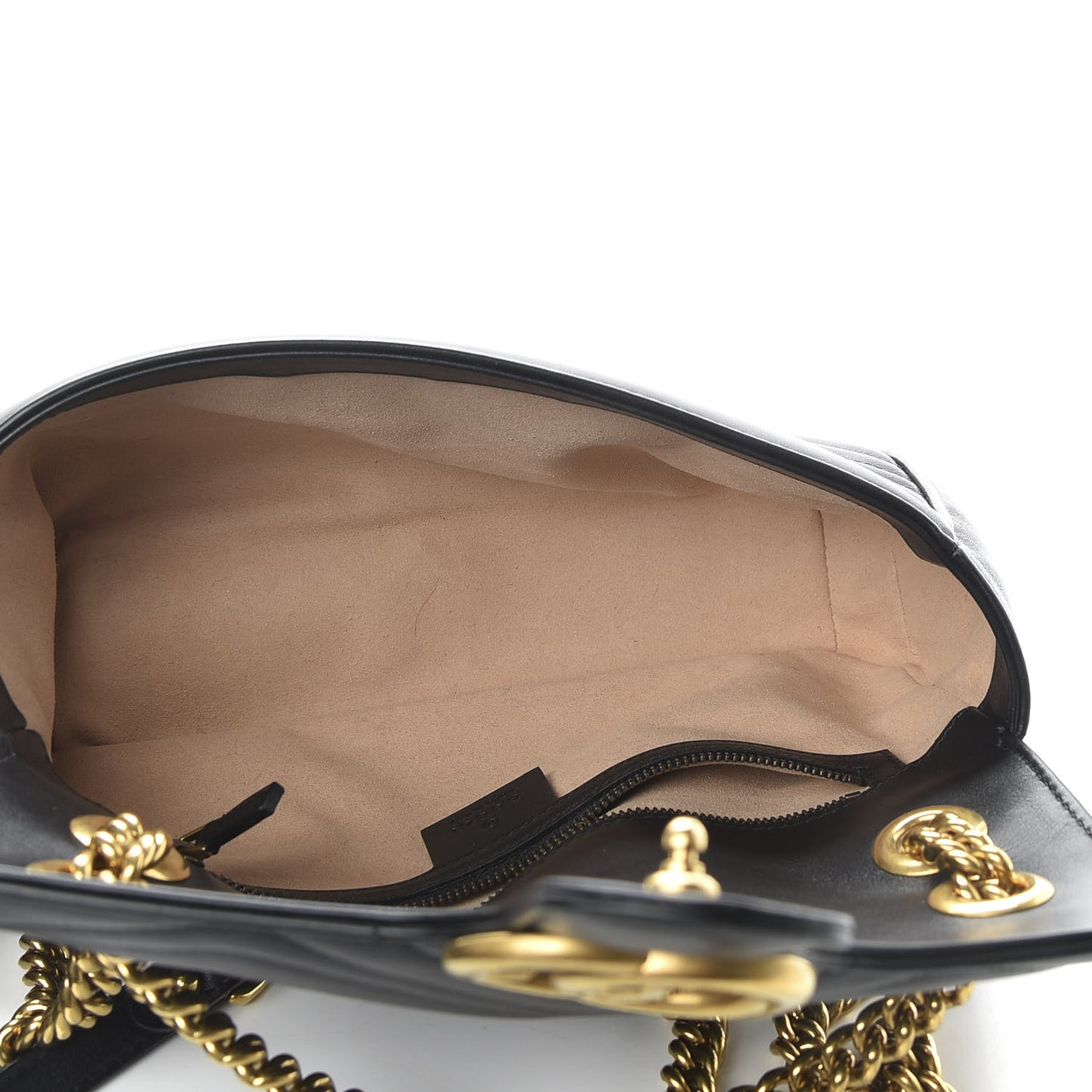 Calfskin Matelasse Small GG Marmont Shoulder Bag Black