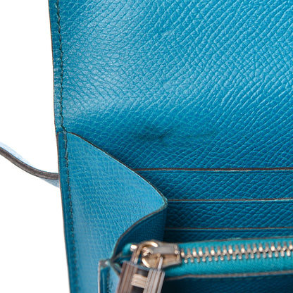 Hermes Epsom Kelly Longue Wallet Bleu Izmir 8 of 10