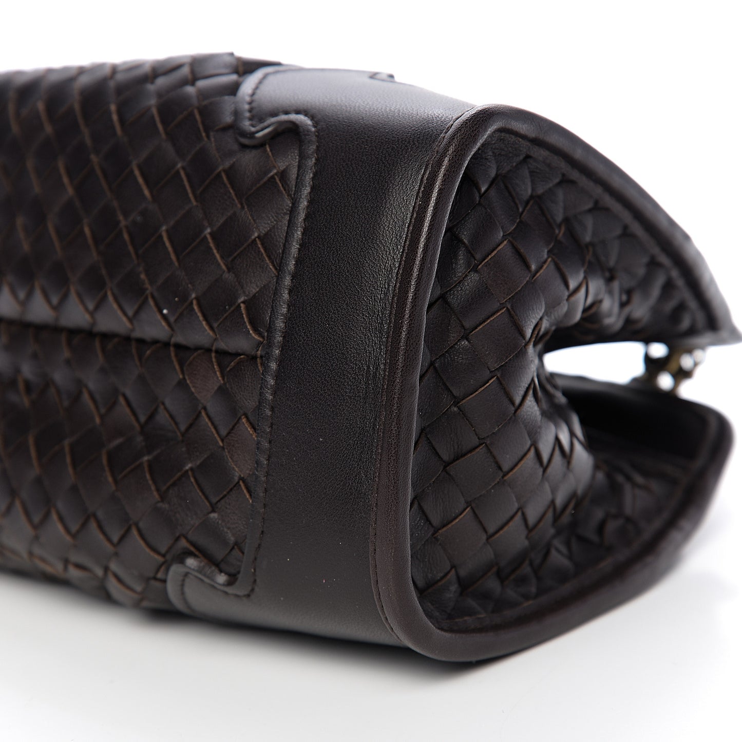 Nappa Intrecciato Small Chain Shoulder Bag Moro