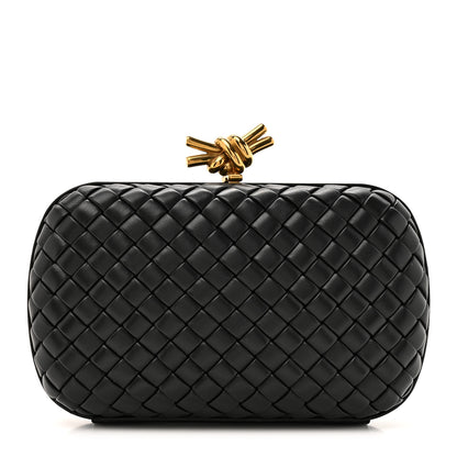 Bottega Veneta Nappa Intrecciato Knot Clutch Black 1 of 7
