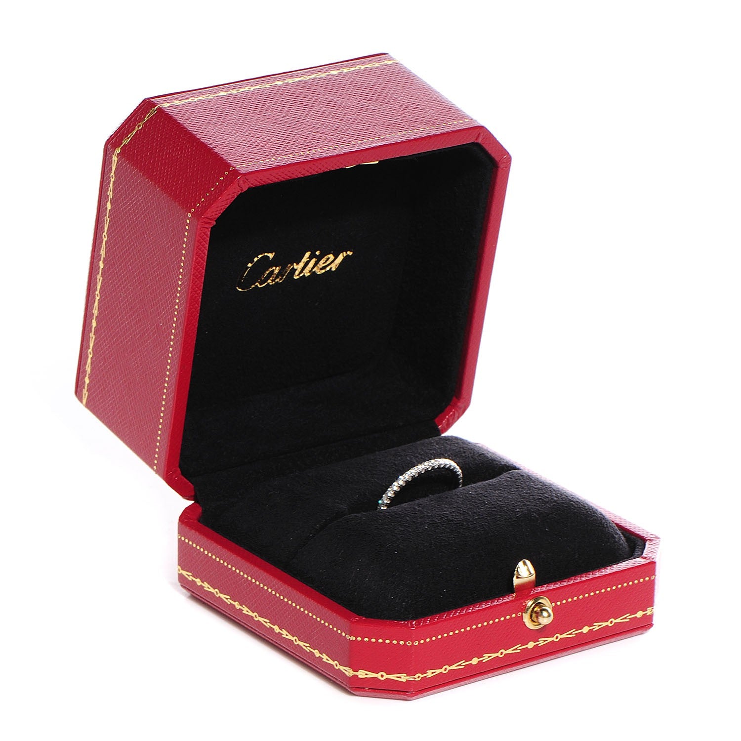Cartier 18k White Gold Diamond Eternity Ring 51 5.75 4 of 4