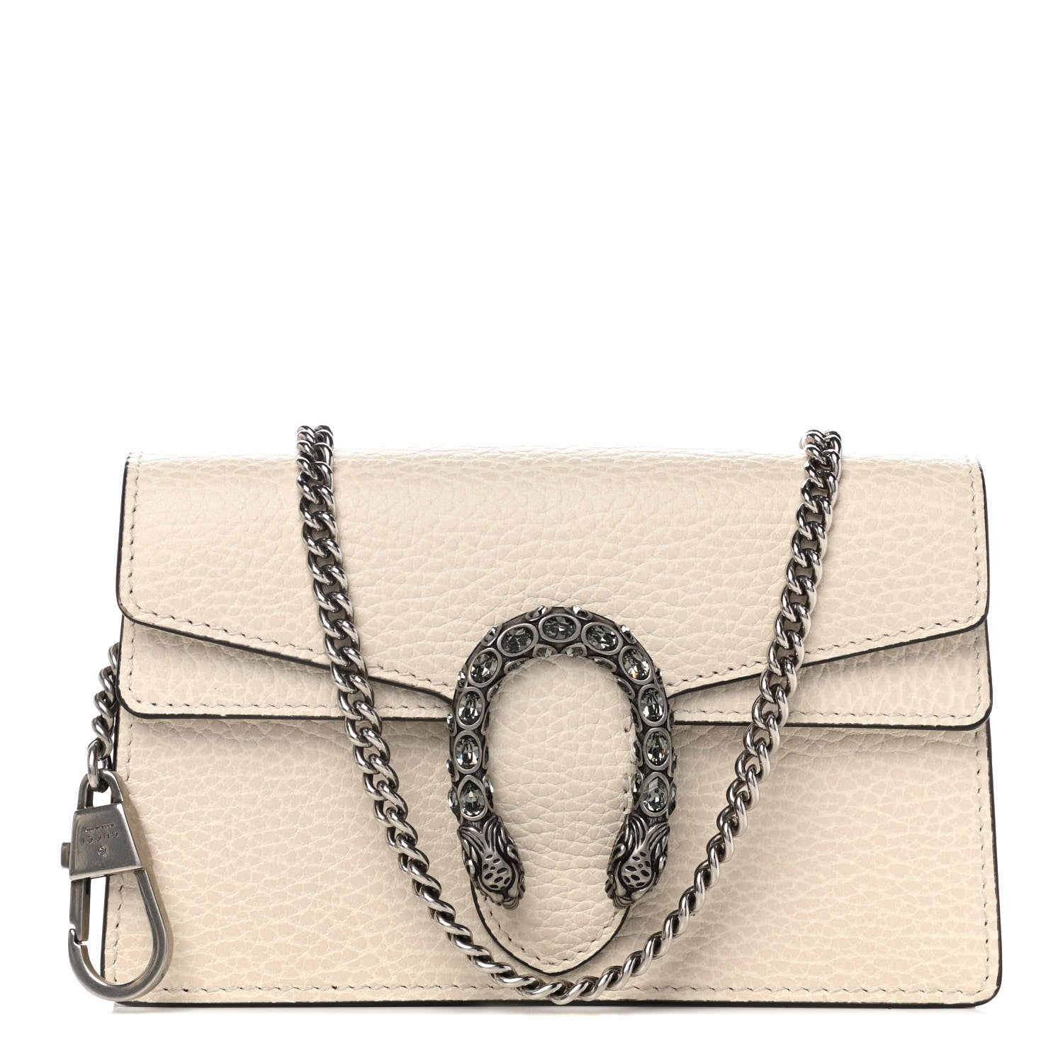 Gucci Dollar Calfskin Crystal Super Mini Dionysus Shoulder Bag Mystic White Black Diamond 1 of 12