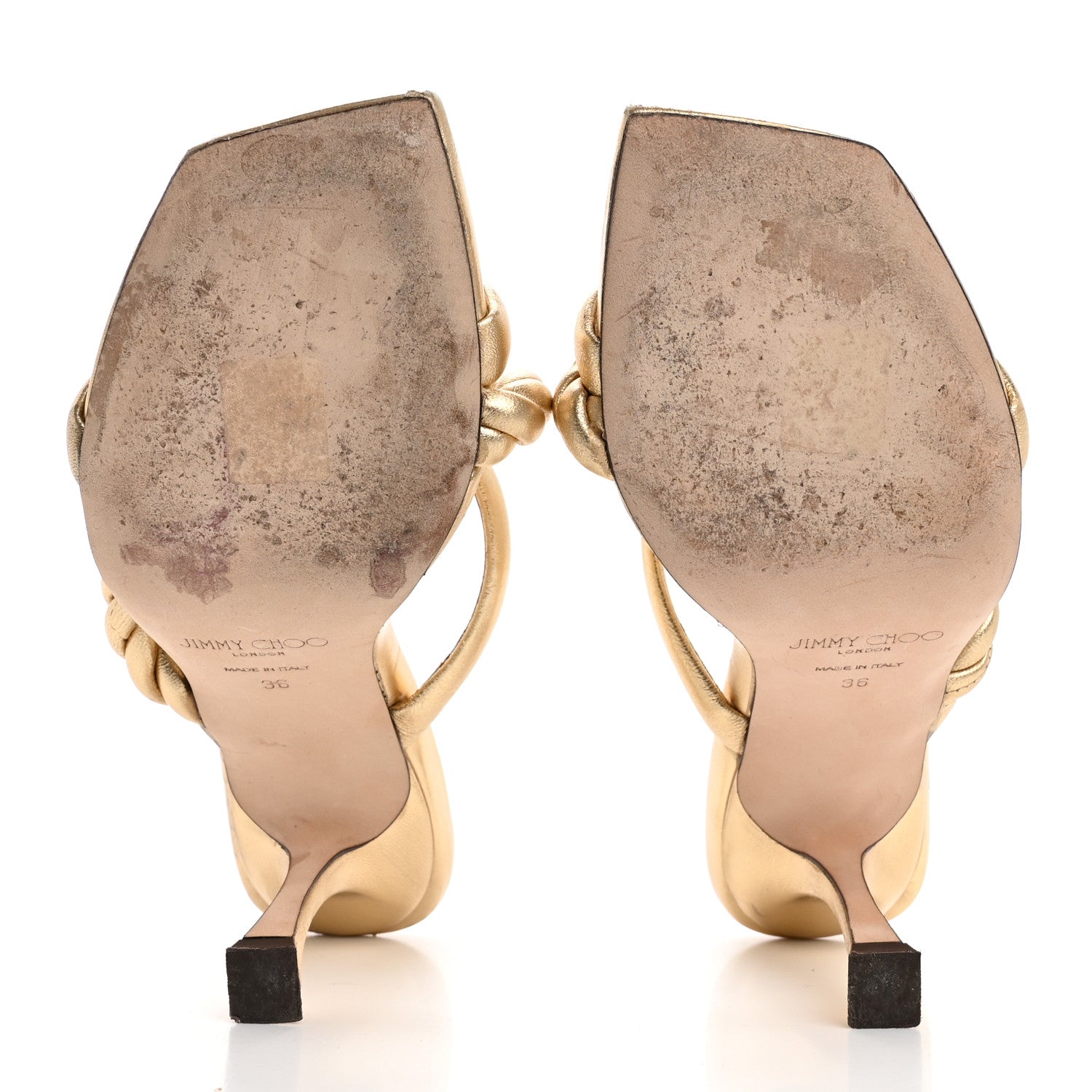 Jimmy Choo Metallic Nappa Diosa 90 Sandals 36 Gold 6 of 13