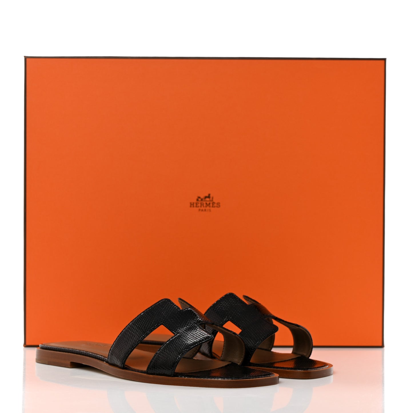 Lizard Oran Sandals 37.5 Black