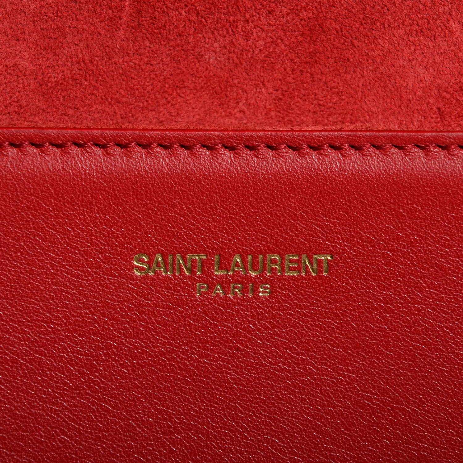 Saint Laurent Calfskin Classic Y Clutch Red 8 of 8