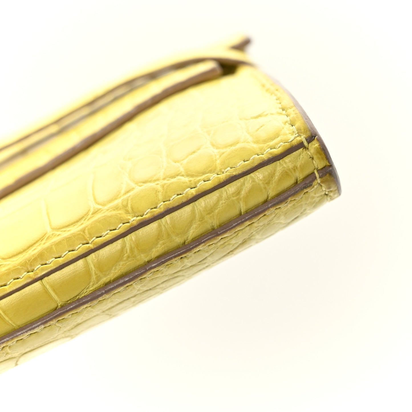 Matte Alligator Kelly Longue Wallet Mimosa