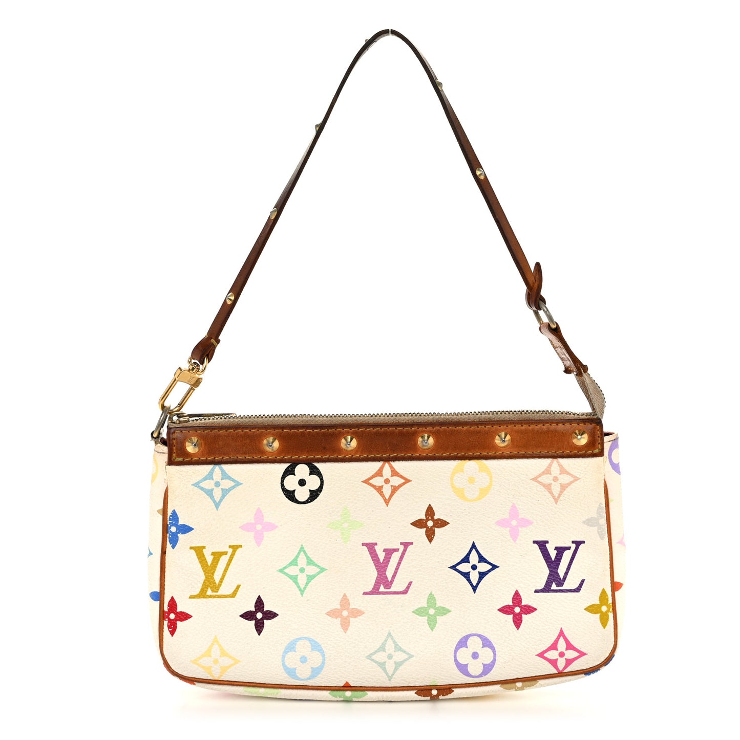 Monogram Multicolor Pochette Accessories White