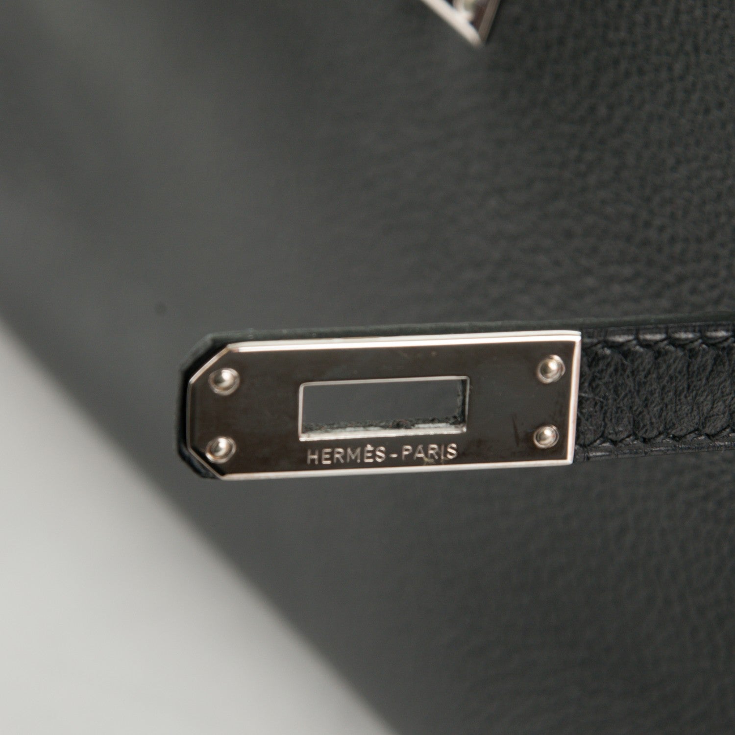 Hermes Evergrain Kelly Pochette Clutch Black 10 of 18