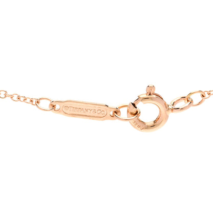 Tiffany 18K Rose Gold Diamond Mini Open Circle Pendant Necklace 4 of 4