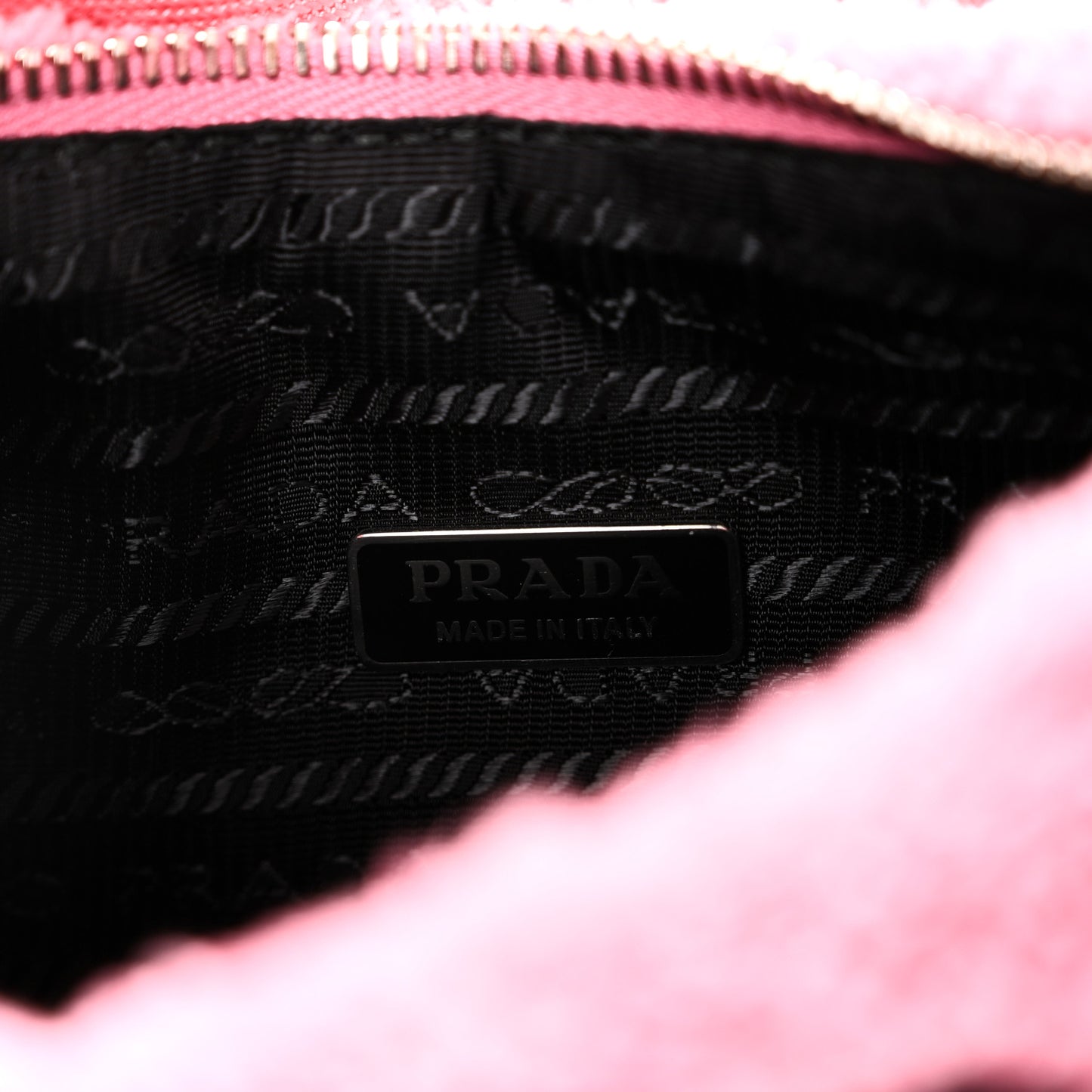 Terry Cloth Mini Re-Edition 2000 Bag Petalo Black