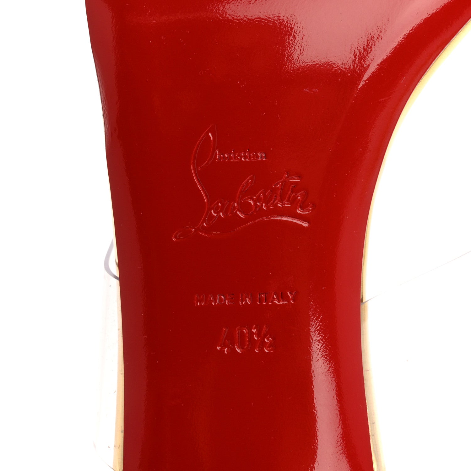 Christian Louboutin PVC Vasa Opticat 55 Slide Sandals 40.5 Gold 8 of 11
