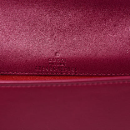 Gucci Velvet Matelasse GG Marmont Mini Bag Fuchsia Violet Cyclamen 6 of 11