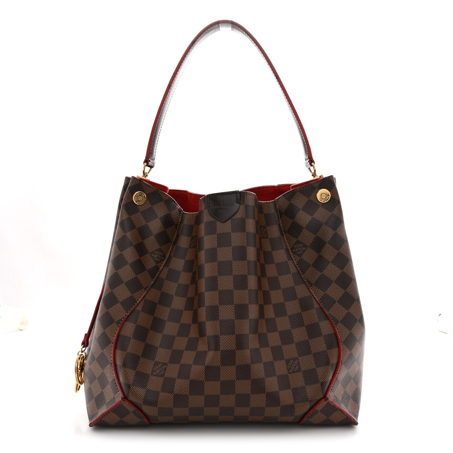 Louis Vuitton Damier Ebene Caissa Hobo Cherry 1 of 14