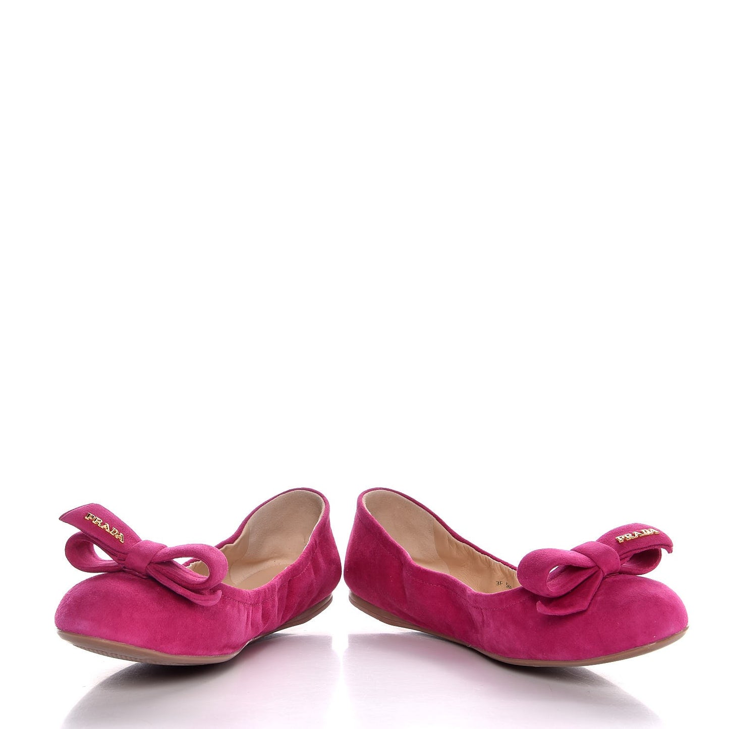 Suede Bow Toe Ballerina Flats 39.5 Peonia