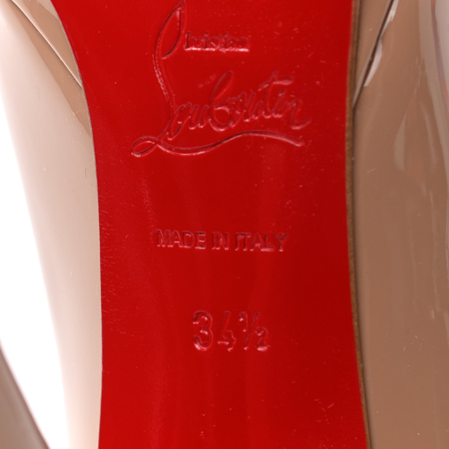 Christian Louboutin Patent Pigalle Plato 120 Pumps 34.5 Nude 6 of 8