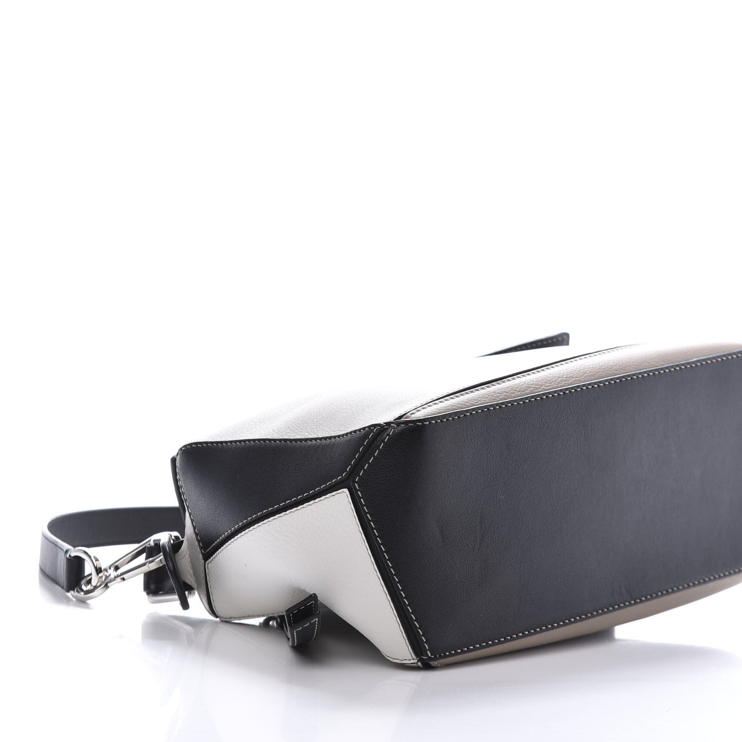 Calfskin Small Puzzle Bag Black Taupe
