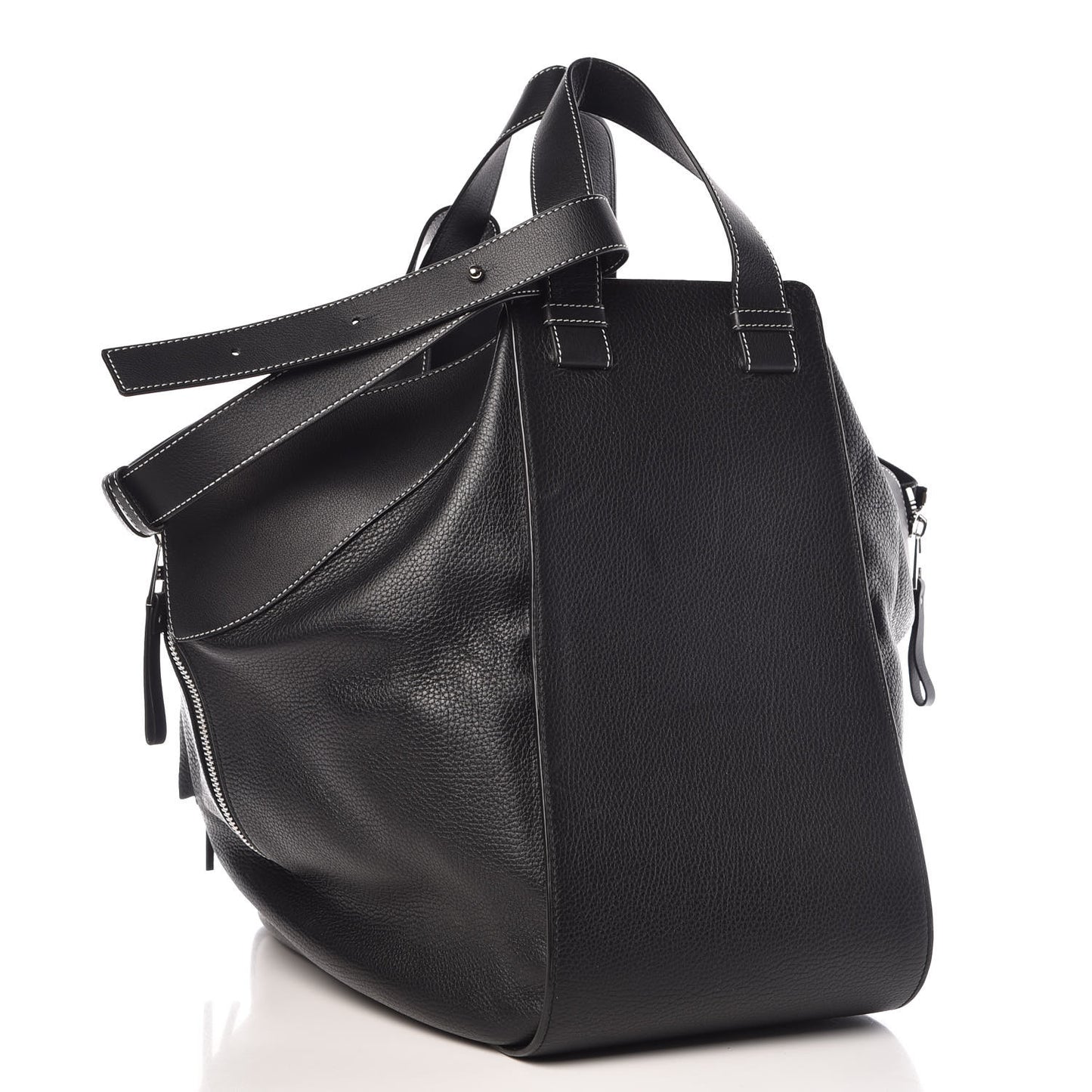 Calfskin Extra Large Hammock Shoulder Bag Black
