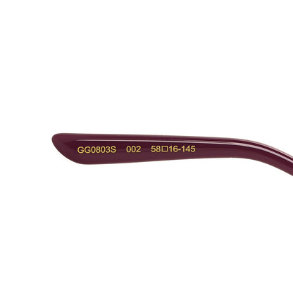 Gucci Cat Eye Logo Sunglasses GG0803S Gold 6 of 8