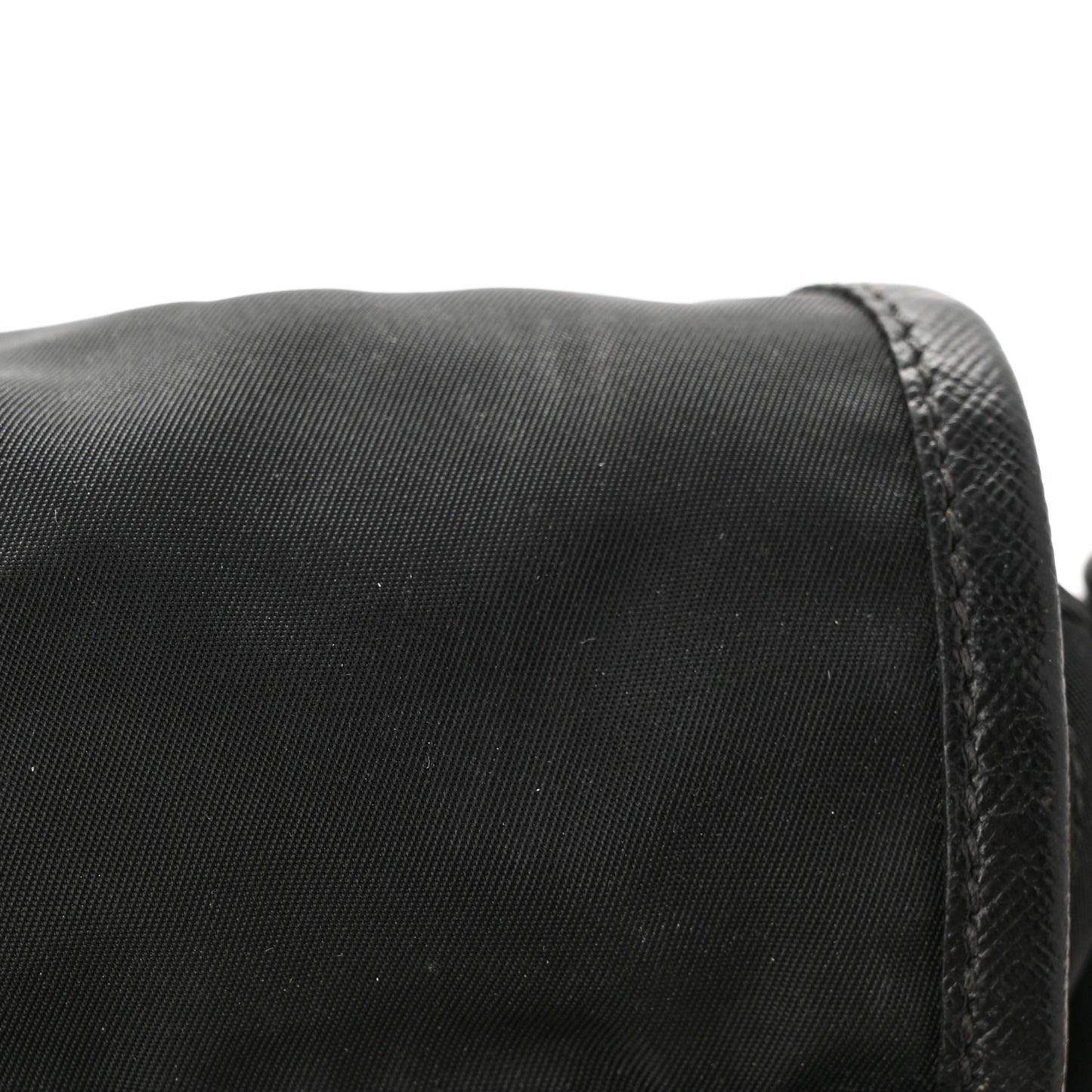 Tessuto Nylon Saffiano Messenger Bag Black