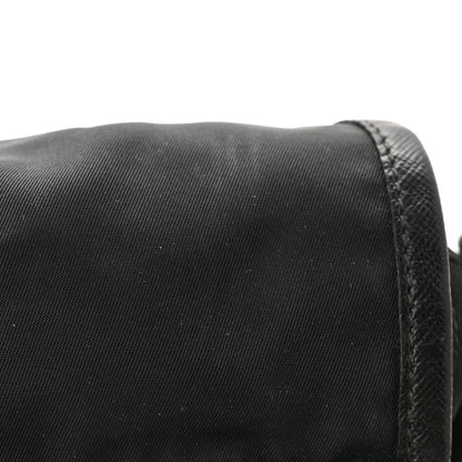 Prada Tessuto Nylon Saffiano Messenger Bag Black 14 of 20