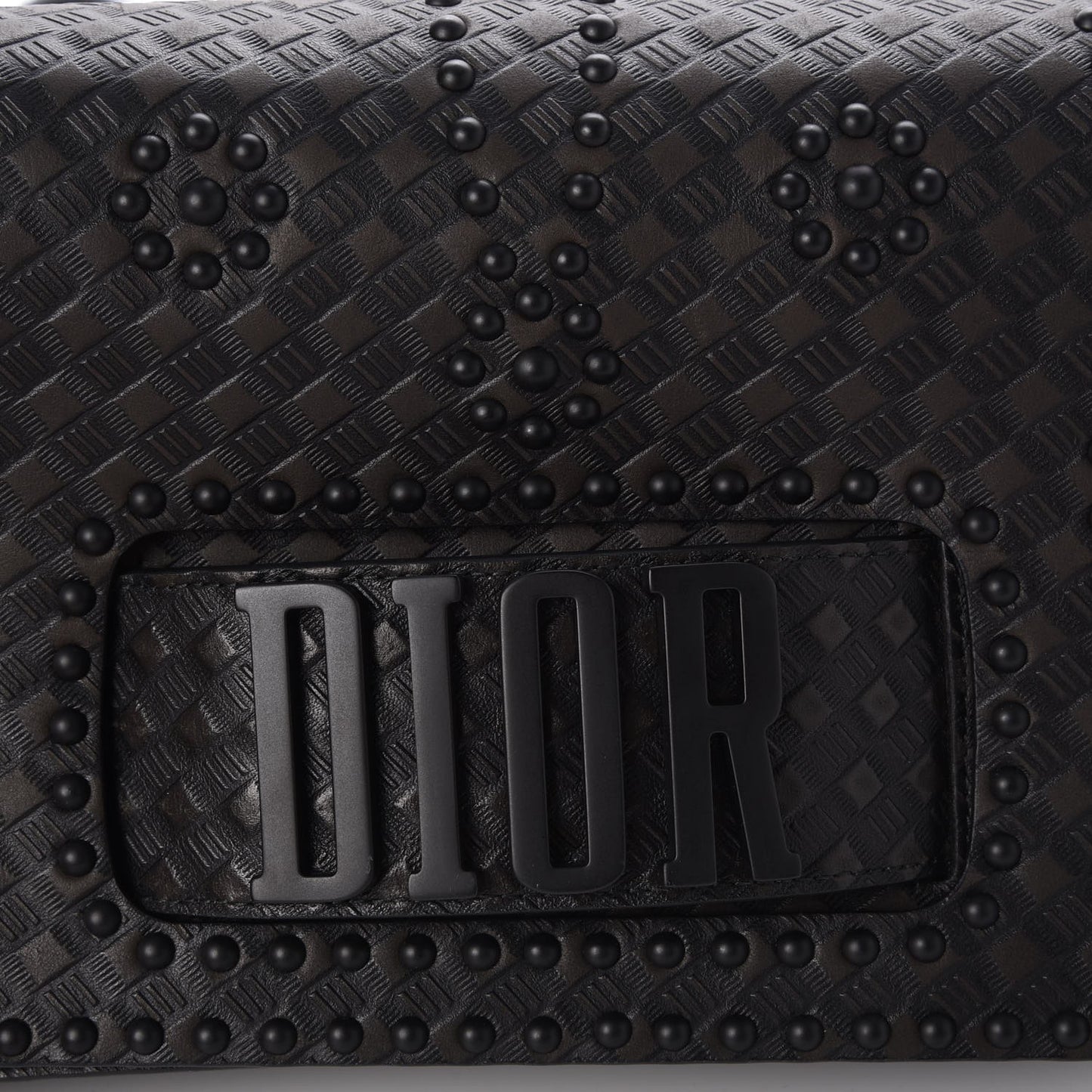Calfskin Studded Dio(r)evolution Flap Bag Black