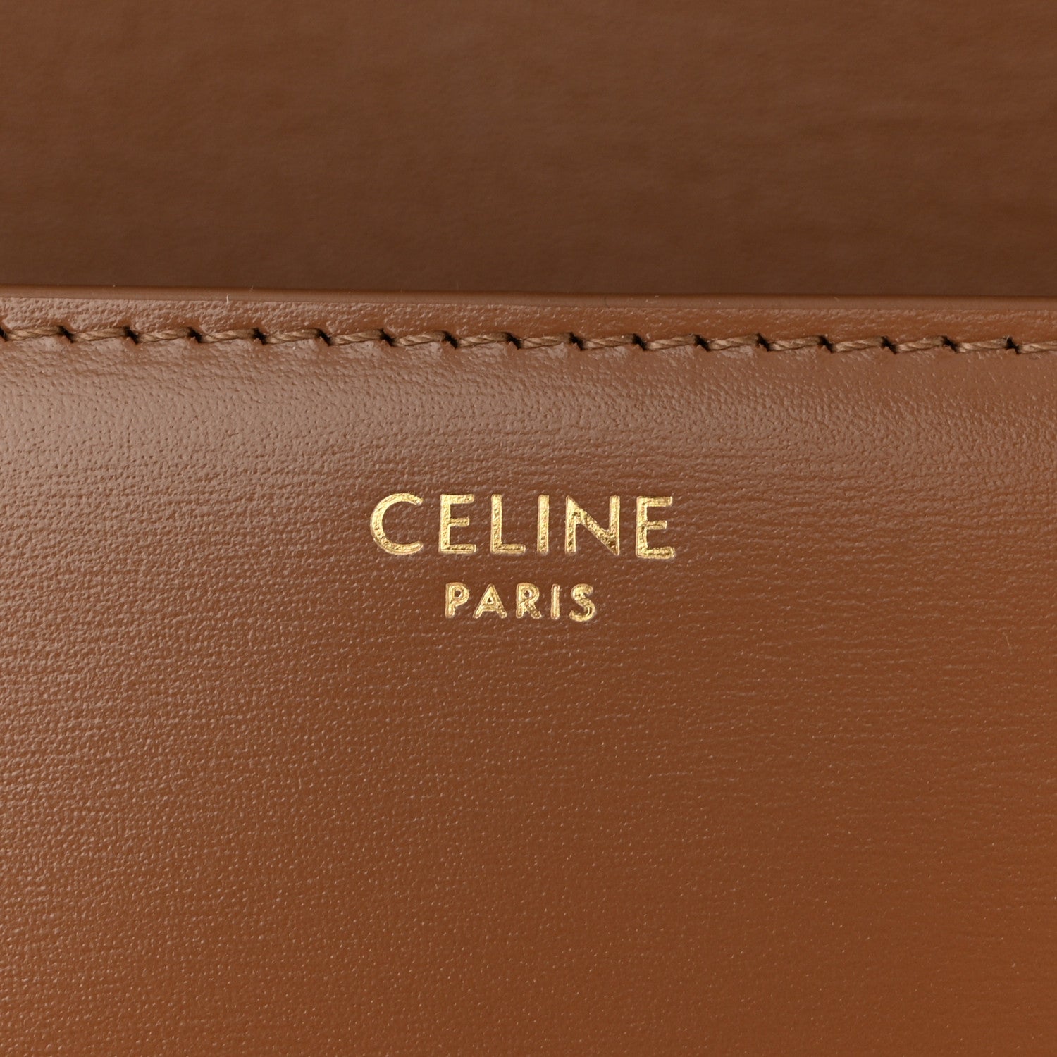 Celine Shiny Calfskin Teen Triomphe Bronze 6 of 11