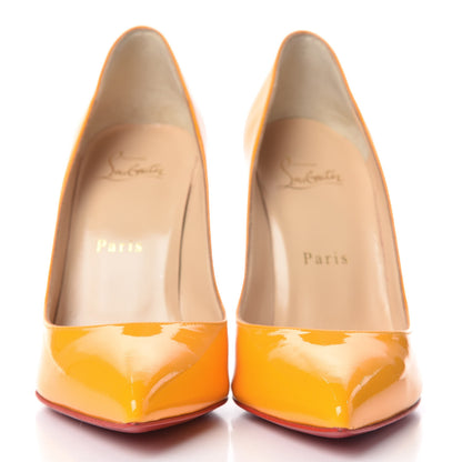 Christian Louboutin Patent Pigalle Follies 100 Pumps 37 Full Moon 2 of 9