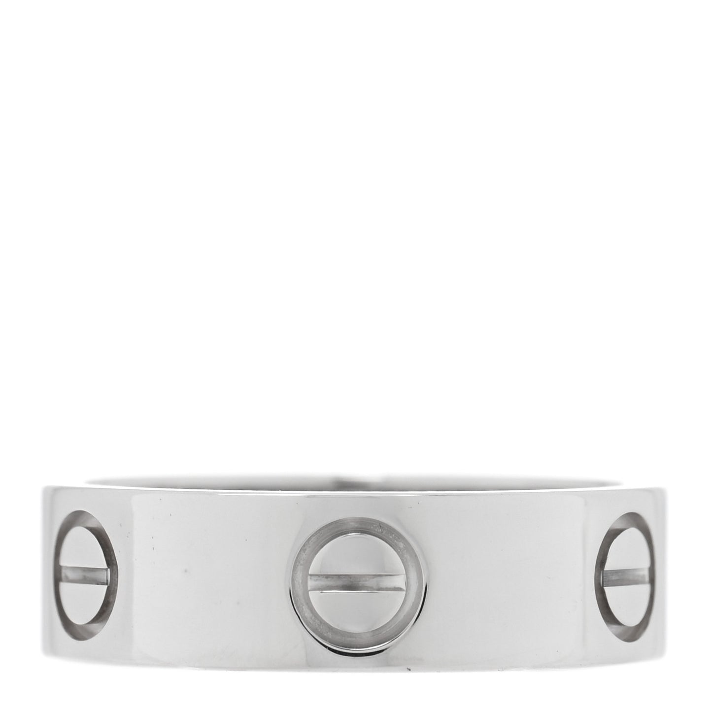 18K White Gold 5.5mm LOVE Ring 53 6.5