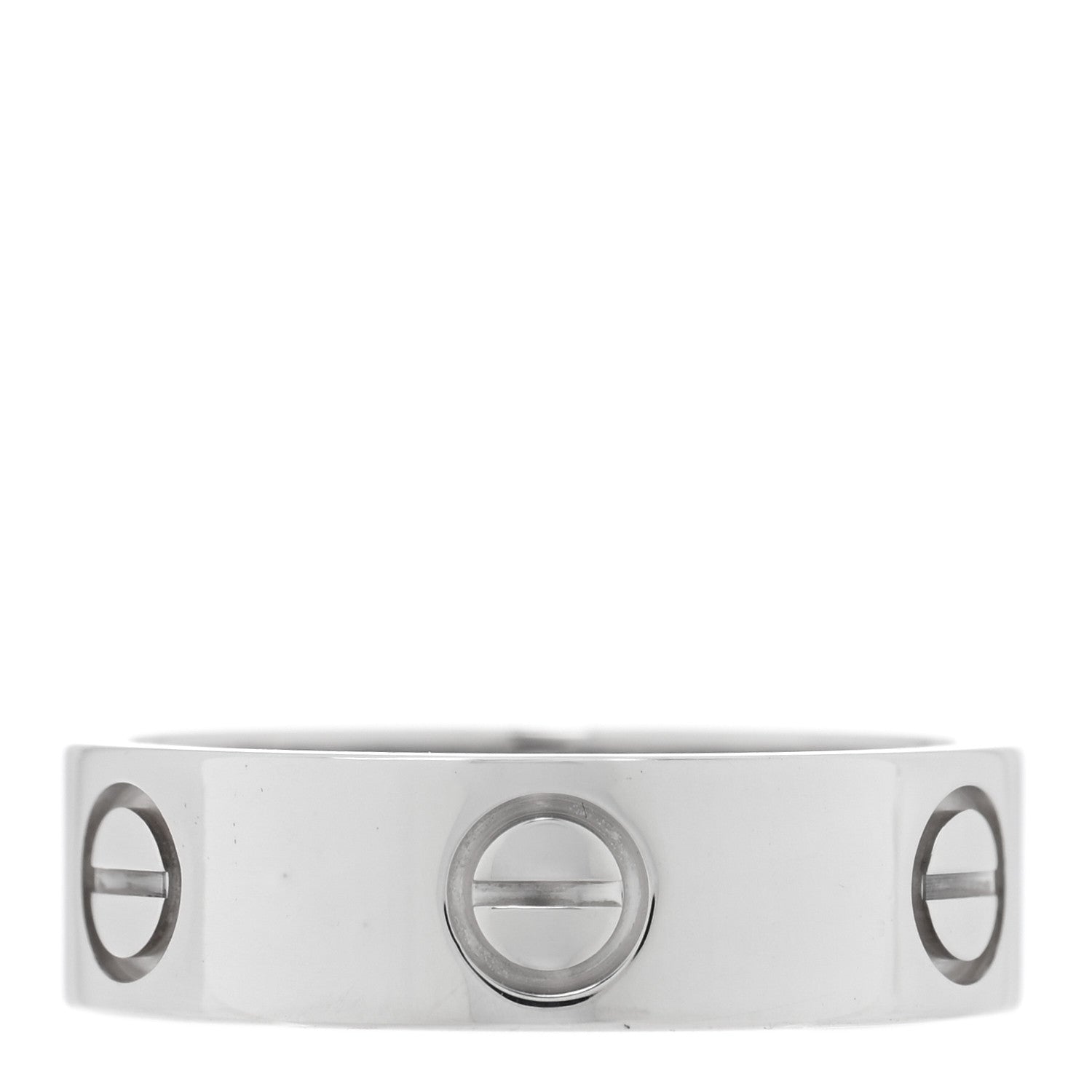 Cartier 18K White Gold 5.5mm LOVE Ring 53 6.5 1 of 4
