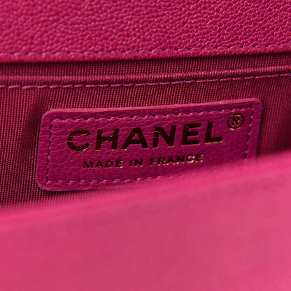 Chanel Caviar Quilted Medium Boy Flap Fuchsia 6 of 10