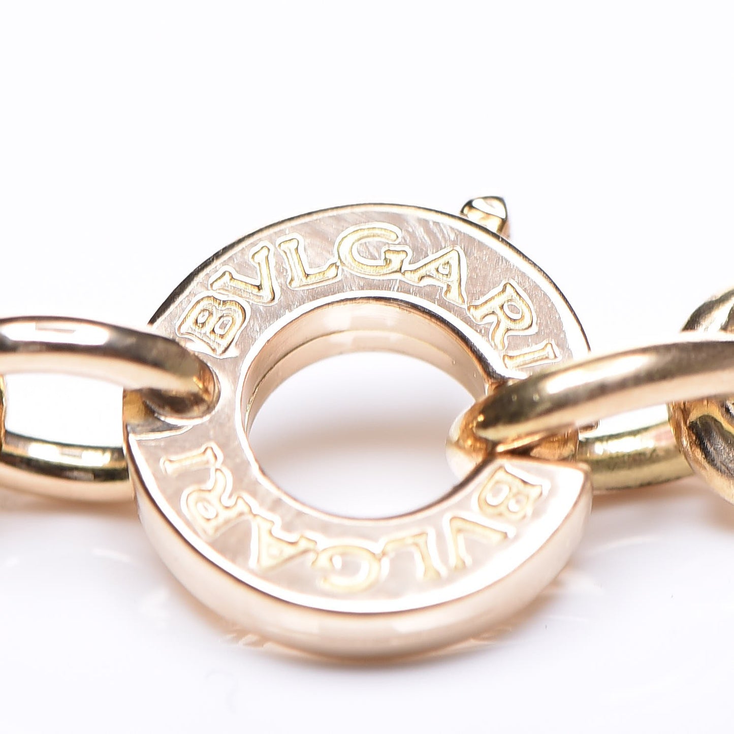 18K Yellow Gold Mother of Pearl Tondo Sun Parentesi Spinning Optical Charm Bracelet