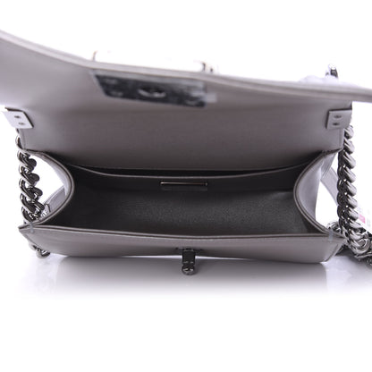 Chanel Galuchat Stingray Small Boy Flap Silver 5 of 11