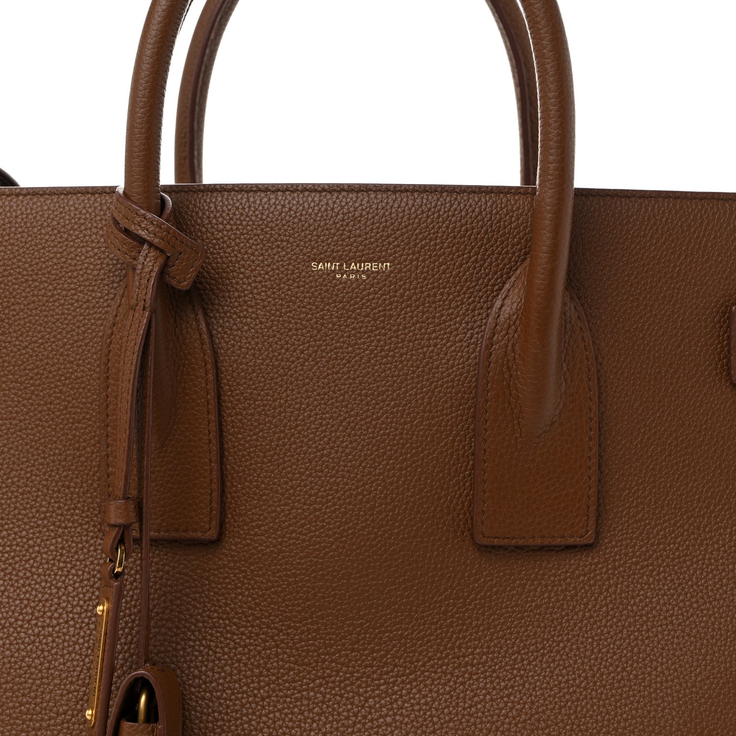 Saint Laurent Grained Calfskin Large Souple Sac De Jour Cinnamon 9 of 11