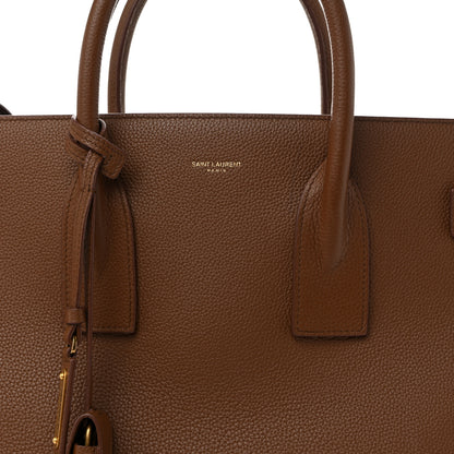 Saint Laurent Grained Calfskin Large Souple Sac De Jour Cinnamon 9 of 11