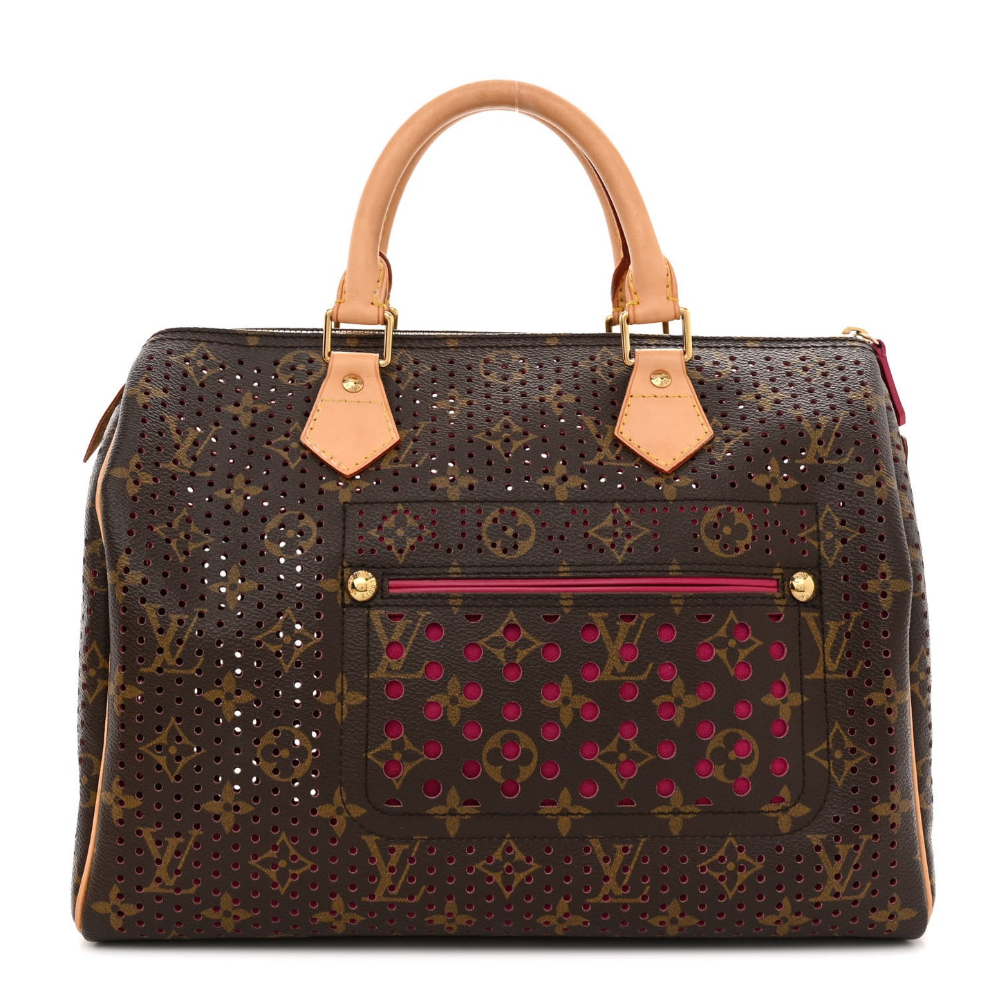 Monogram Perforated Speedy 30 Fuchsia