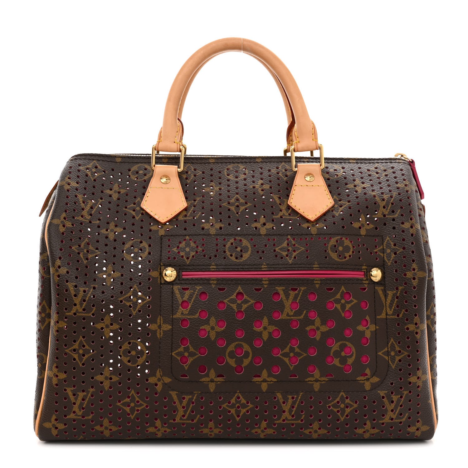 Louis Vuitton Monogram Perforated Speedy 30 Fuchsia 1 of 12