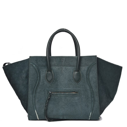 Celine Pony Hair Small Phantom Luggage Jade 1 of 24