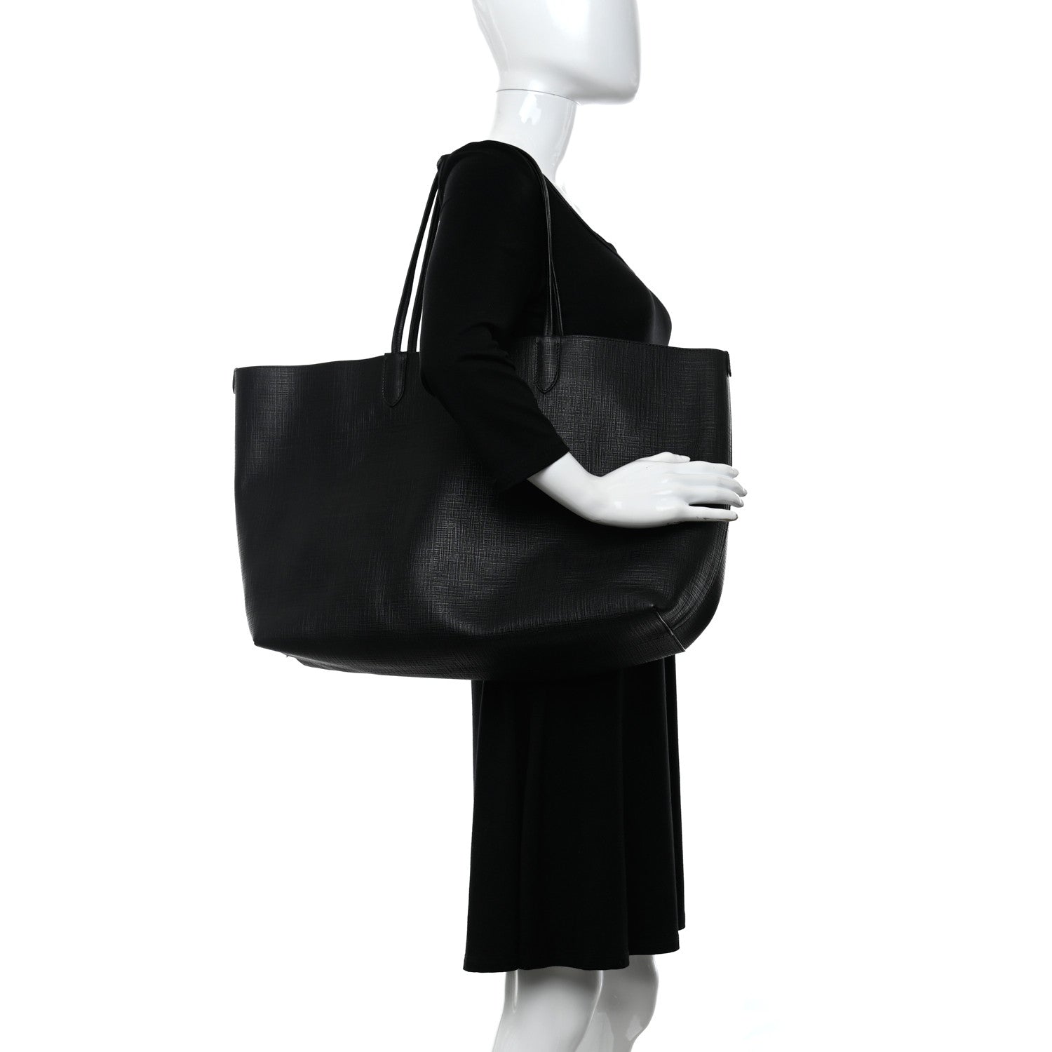 Alexander McQueen Saffiano Shopper Tote Black 2 of 9