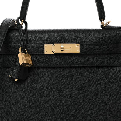 Hermes Epsom Kelly Sellier 28 Black 8 of 11