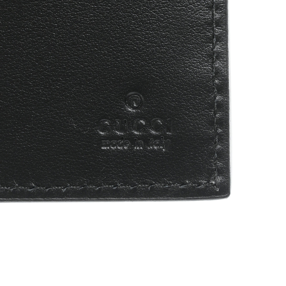 Gucci Guccissima Signature Dorian Bi-Fold Wallet Black 6 of 7