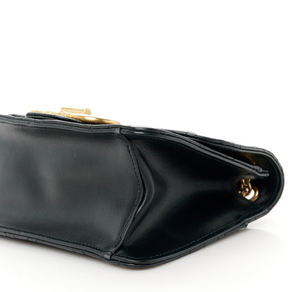 Salvatore Ferragamo Calfskin Quilted Gancini Medium Flap Bag Black 10 of 10
