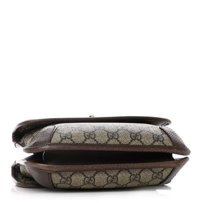Gucci GG Supreme Monogram Web Small Neo Vintage Double Flap Messenger Bag Beige New Acero 6 of 28