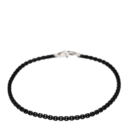 David Yurman Sterling Silver Darkened Stainless Steel 2.7mm Box Chain Bracelet 1 of 4