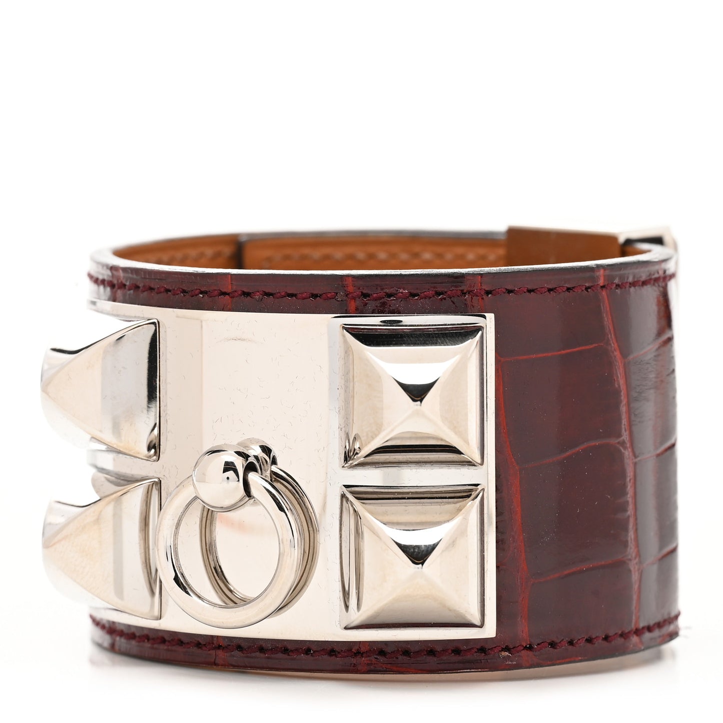 Shiny Alligator Collier De Chien CDC Bracelet S Bourgogne