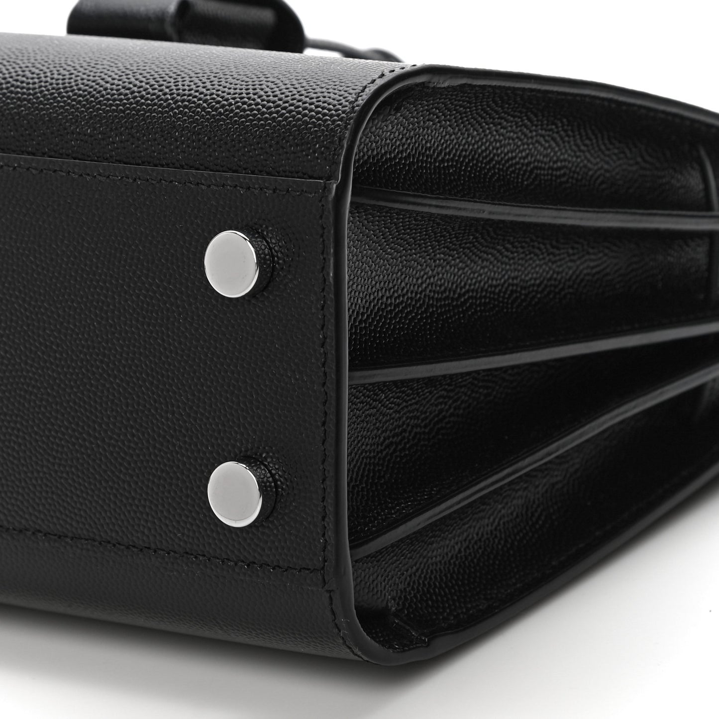 Grained Calfskin Nano Sac De Jour Black
