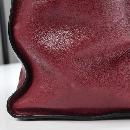 Prada Glace Calfskin Twin Pocket Tote Fuxia 16 of 22