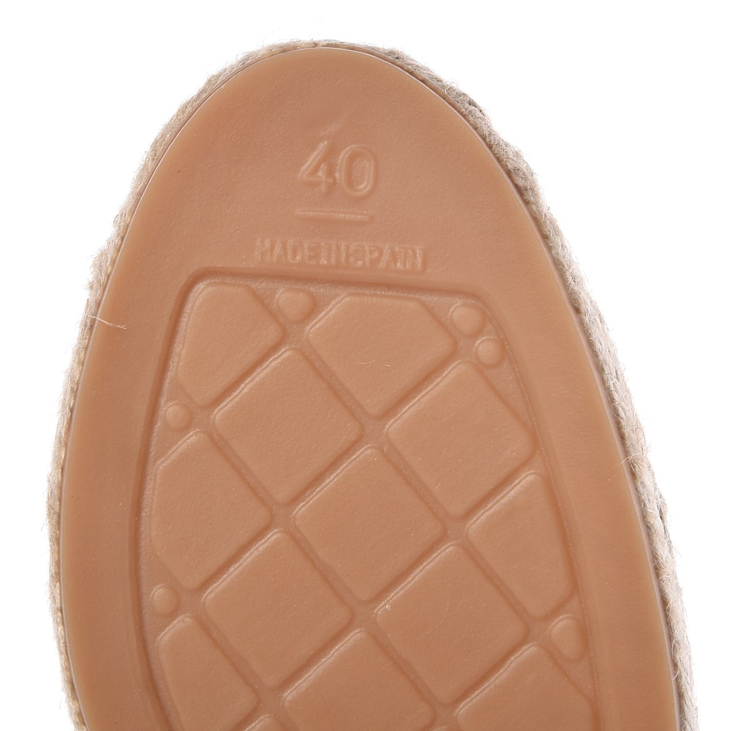 Fabric Biarritz CC Espadrilles 40 White Gold