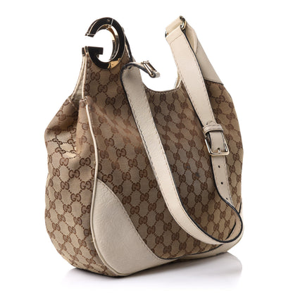 Gucci Monogram Medium Charlotte Hobo Off White 3 of 12
