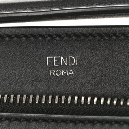 Fendi Vitello Baltico Shiny Nappa Lace Up DotCom Satchel Black 8 of 10