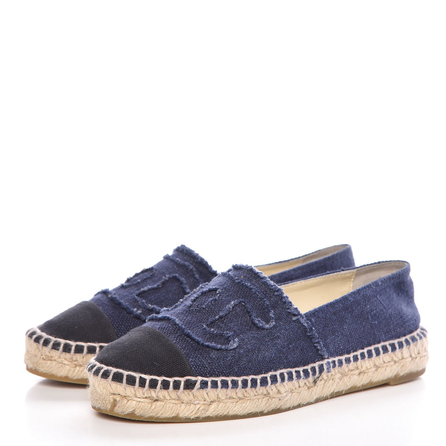 Denim Toile CC Espadrilles 35 Navy Black